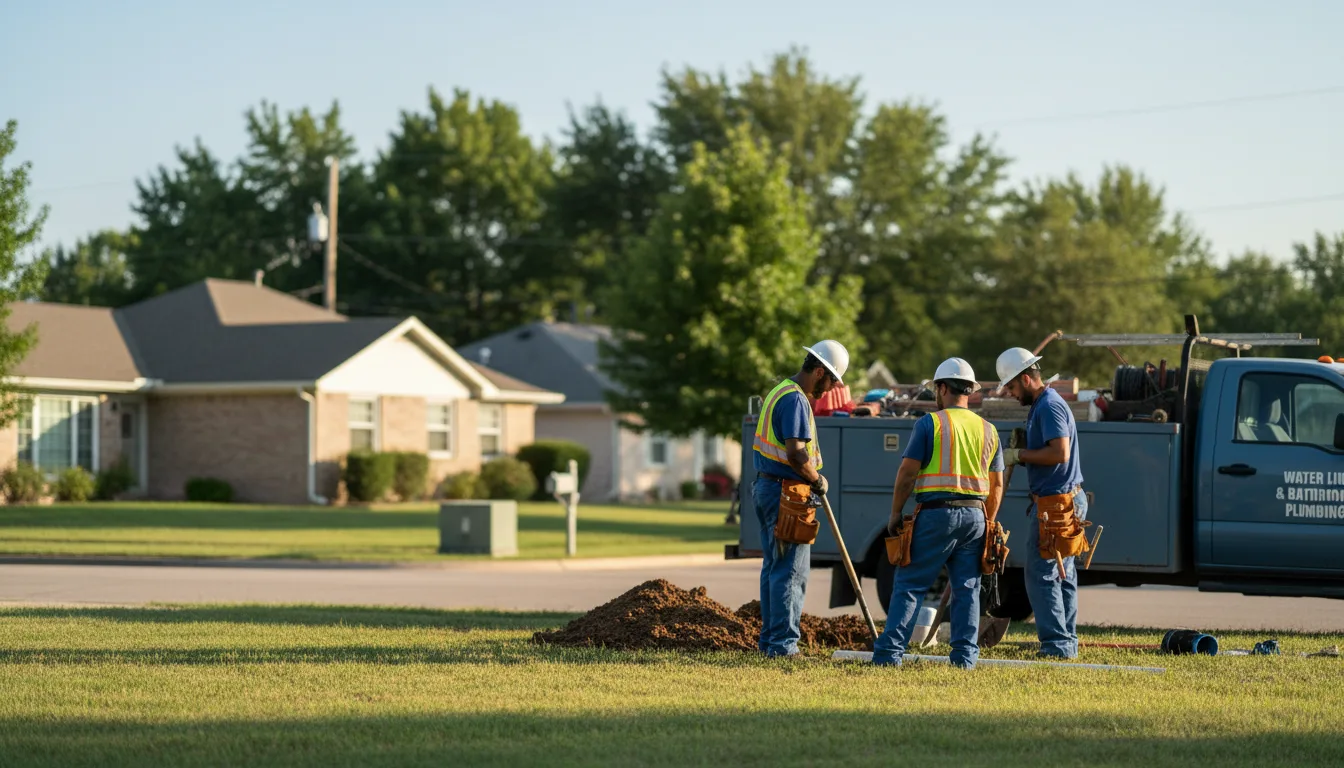 Residential water line and bathroom plumbing service in Brownsville, TX